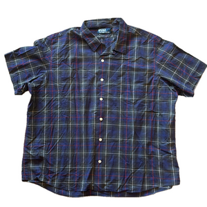 Polo by Ralph Lauren Men's XXL Blue Plaid Short Sleeve Shirt